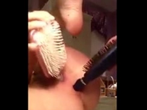 Hairbrush In Pussy