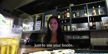Publicagent sexy barmaid closes