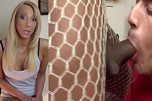 Blonde goddess helps your tranny