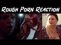 Girls react rough sex