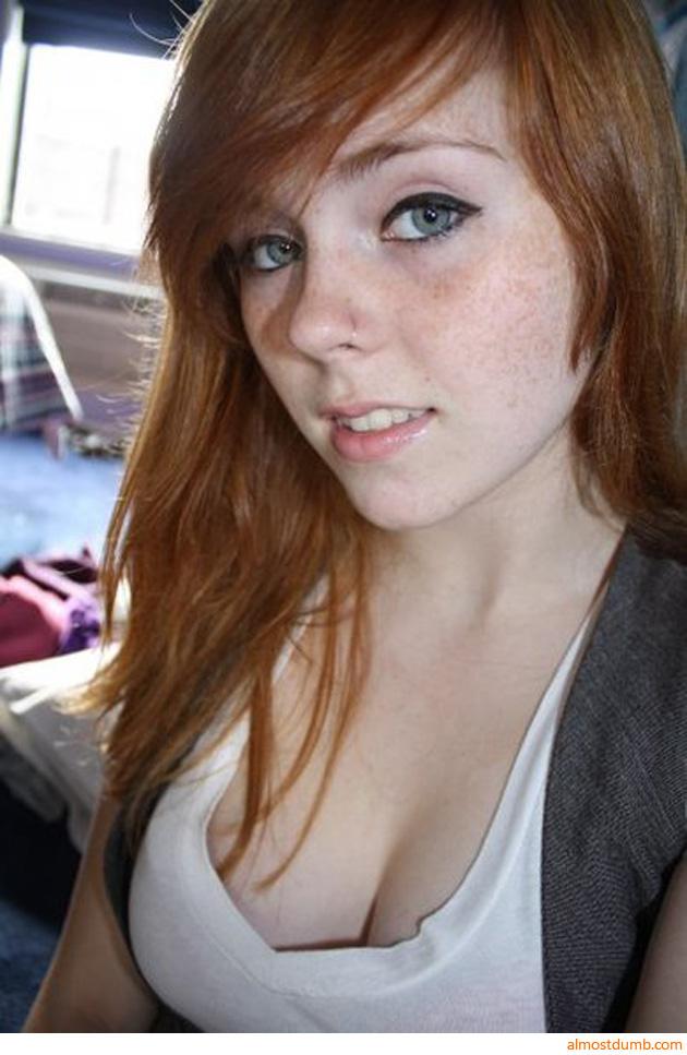 redhead freckled teen takes a big cock